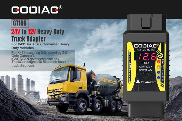 23010916733358588967 GODIAG GT106 24V to 12V Heavy Duty Truck Adapter for X431 easydiag/ Golo/ DIAG/ IDIAG/ ThinkCar/ ICarScan/ Diagun/ GOLO/ DBScar